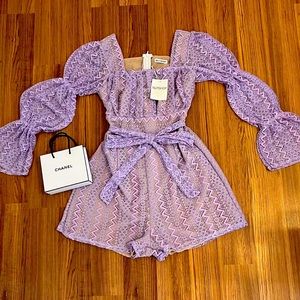 Womens lace romper small only new